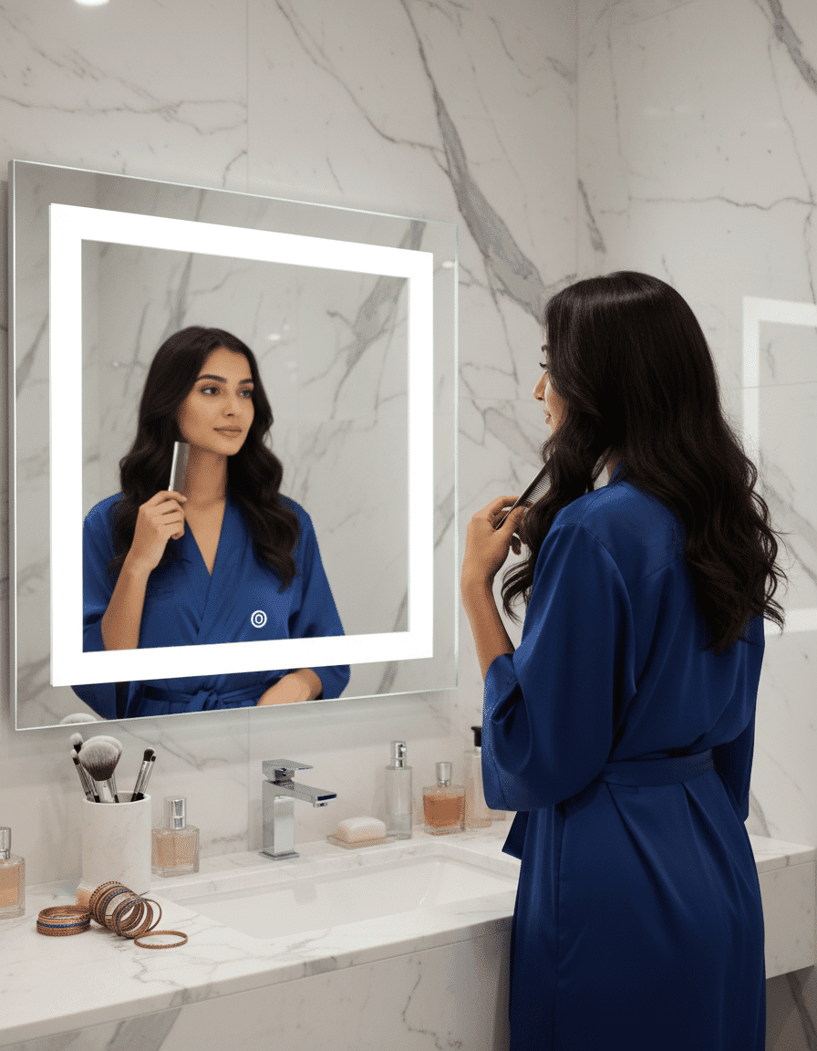 bathroom square le mirror
