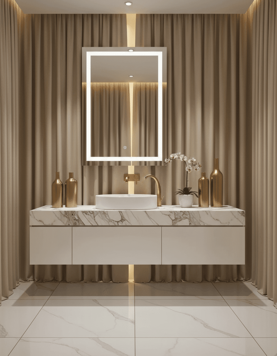 2025 Modern Salon Style Rectangular illuminated Led mirror b