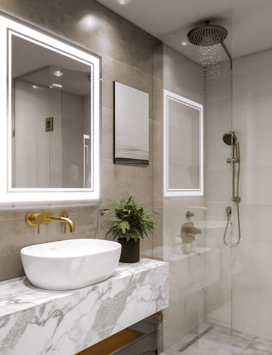 square led mirror