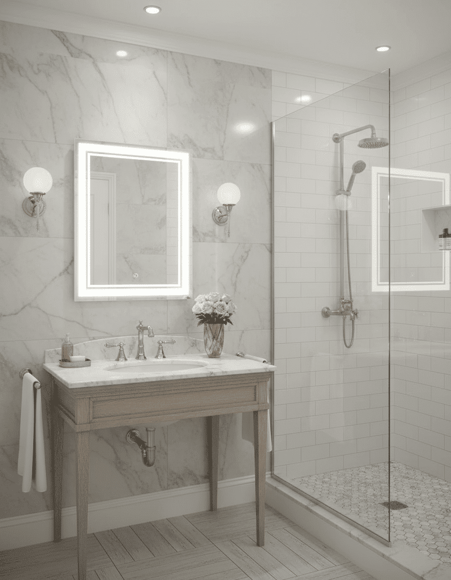 square led mirror