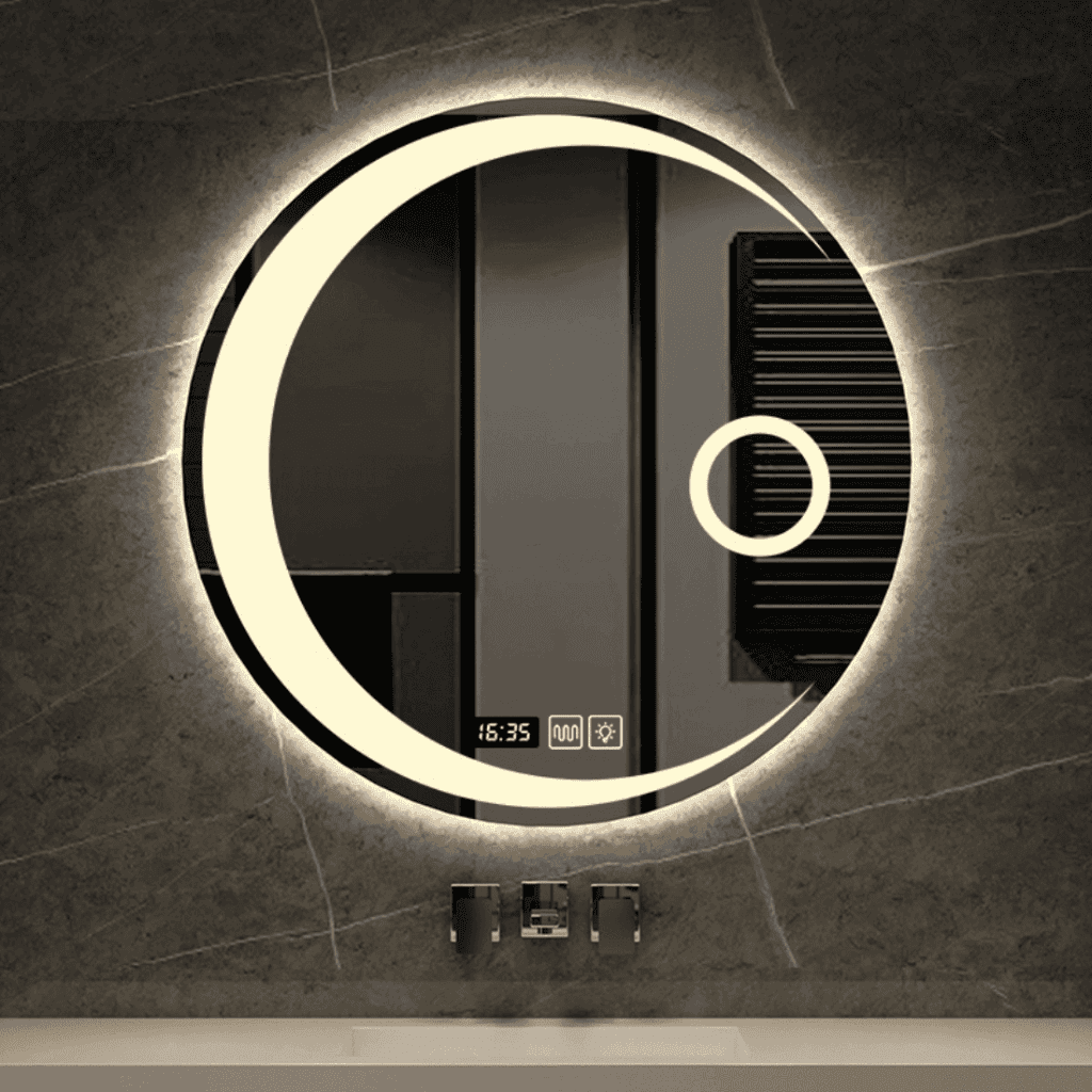 Framed 871 Round LED Wall Mirror with Sensor v1