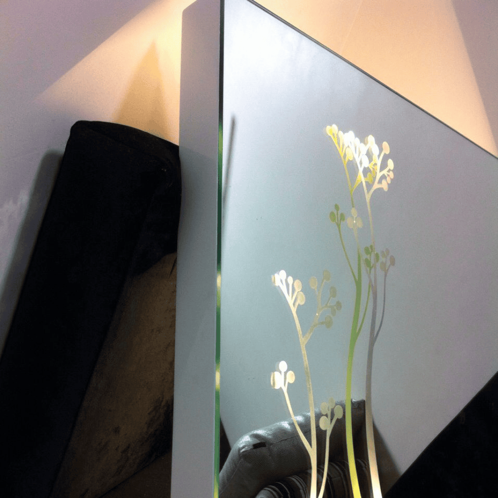 Decorative Bathroom Mirror with Unique Floral Design 1
