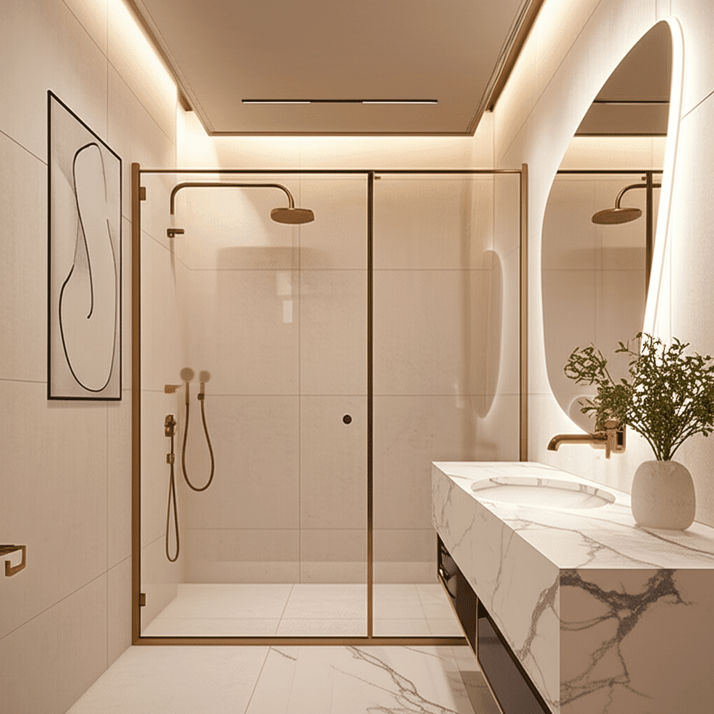Asymmetrical LED Wall Mirror