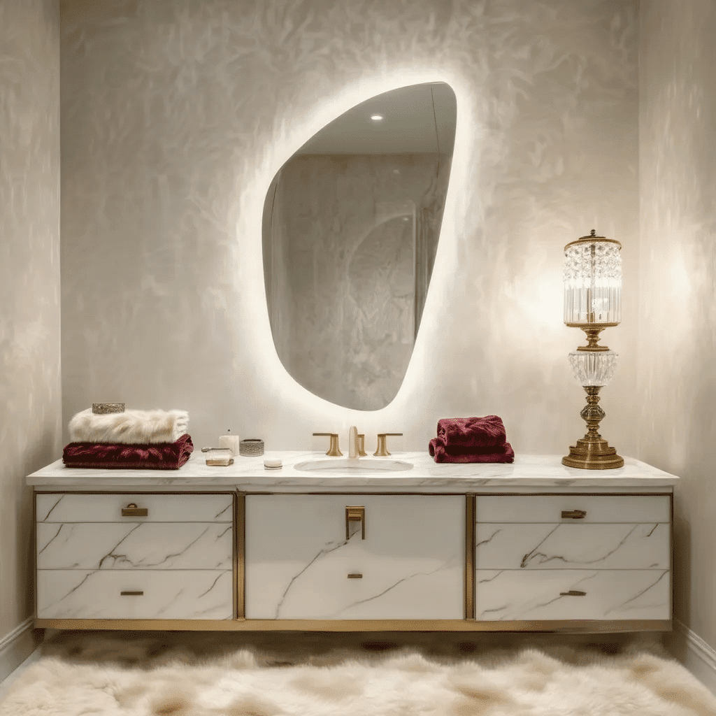 Asymmetrical LED Wall Mirror