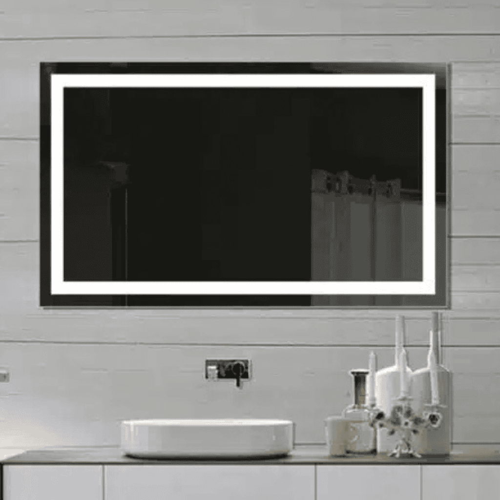 Inner Frame Rectangular LED Bathroom Mirror – Front-Lit with Minimalist Design