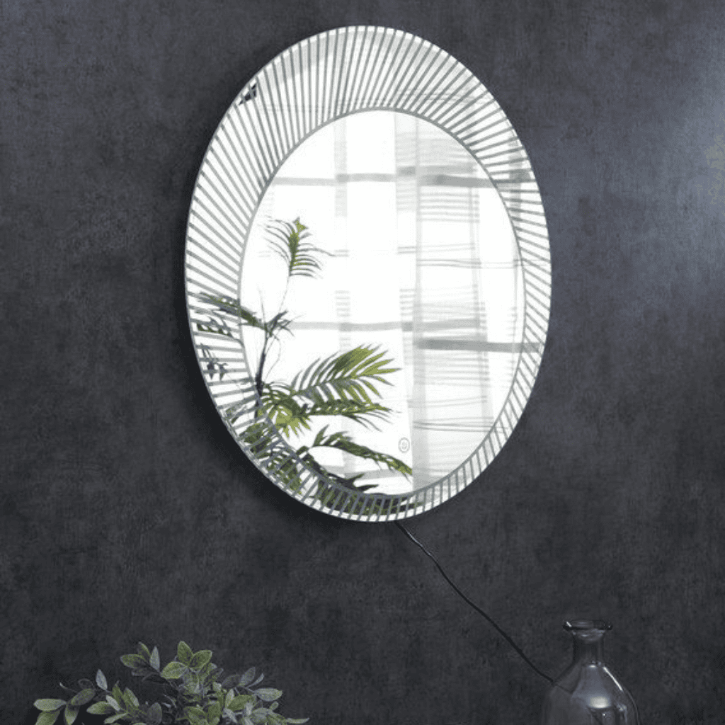 Infinity Glow Oval Mirror with LED Rim – Modern Decorative Wall Mirror 1