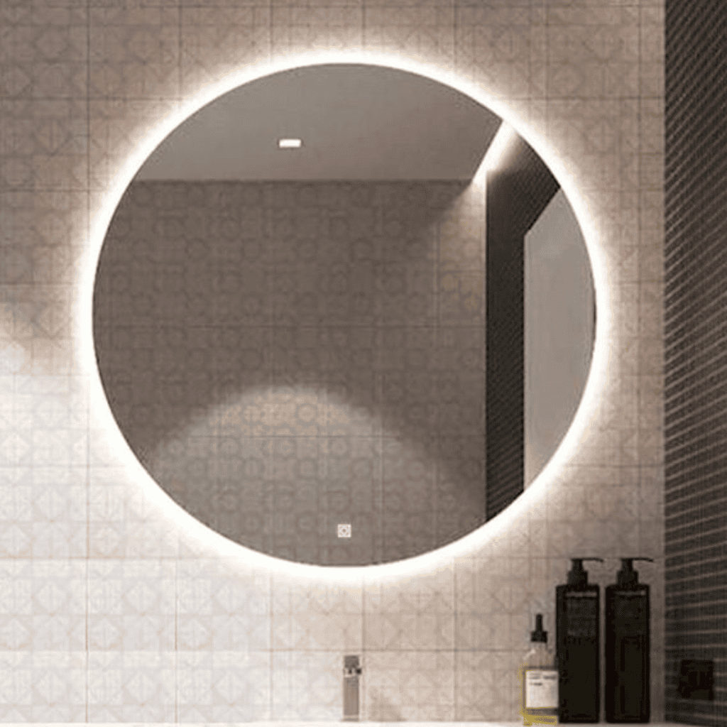 HummingGlow Oval LED Mirror – Artistic Elegance for Modern Bathrooms