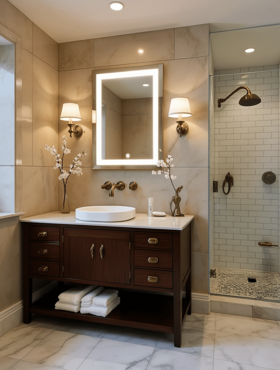 LumaGlow Vertical LED Bathroom Mirror with Anti-Fog Technology 3