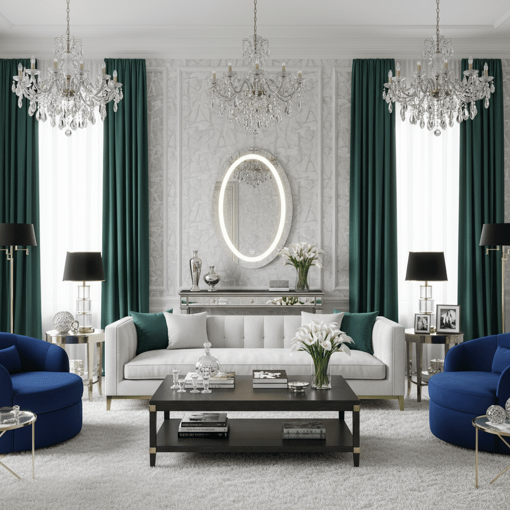 Modern Designed LED Oval Bathroom Mirror 1