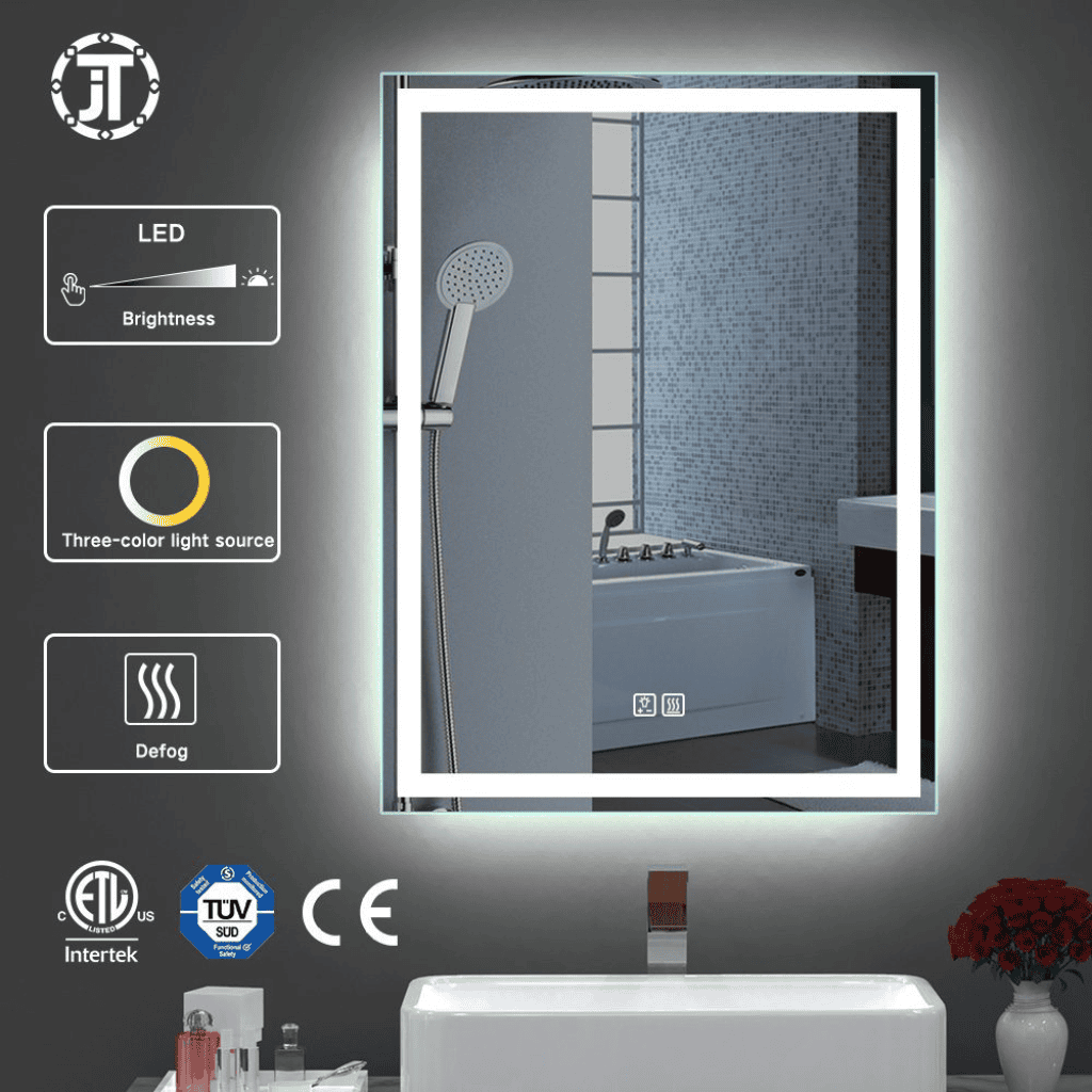 LumaEdge Smart LED Mirror – Tri-Color Light with Anti-Fog Feature