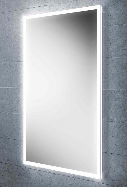 Rectangular LED Mirror with Full LED Border – Modern Mirror for Bathroom and Vanity Spaces