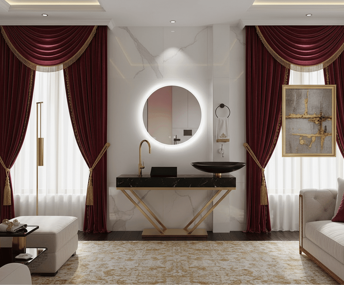 Circular LED Mirror with Soft Backlighting | Modern Frameless Bathroom Mirror 2