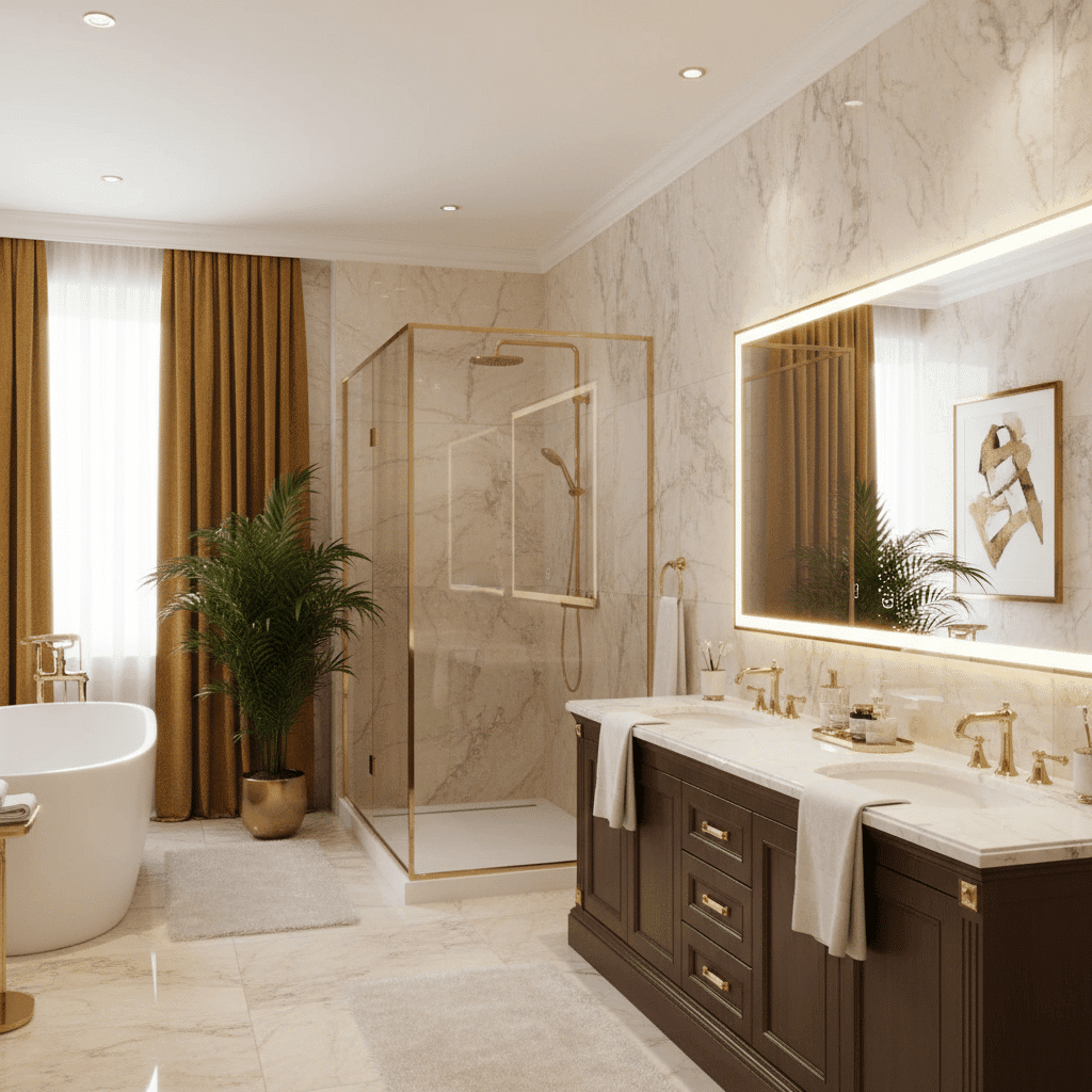 Premium LED Vanity Mirror with Ambient Lighting Design