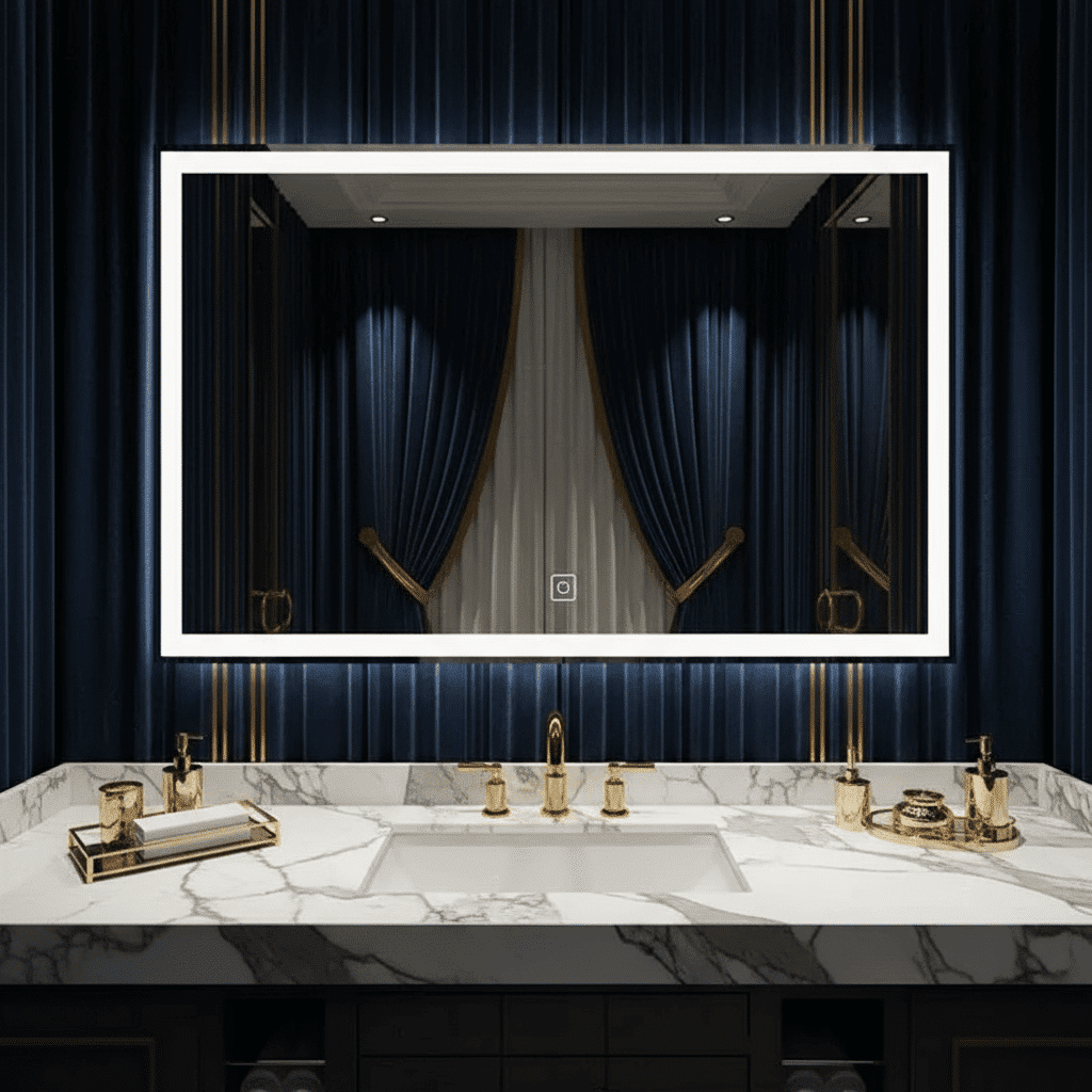 Premium LED Vanity Mirror with Ambient Lighting Design