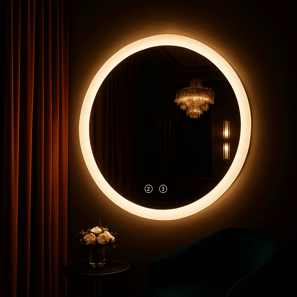 Modern Round LED Decorative Mirror