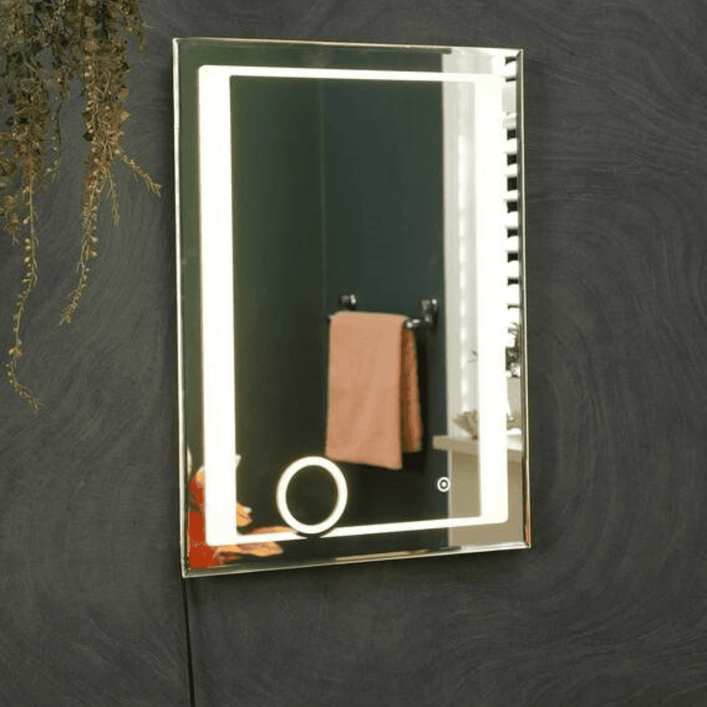 ClearView™ Magnifier LED Mirror India – Golden Frame Vanity Mirror with 5X Zoom Ring & Touch Sensor