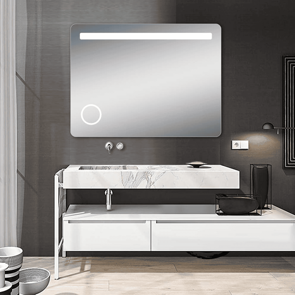 LED Mirror with Top Light Strip for Bathroom | Modern, Sleek, and Energy-Efficient 1