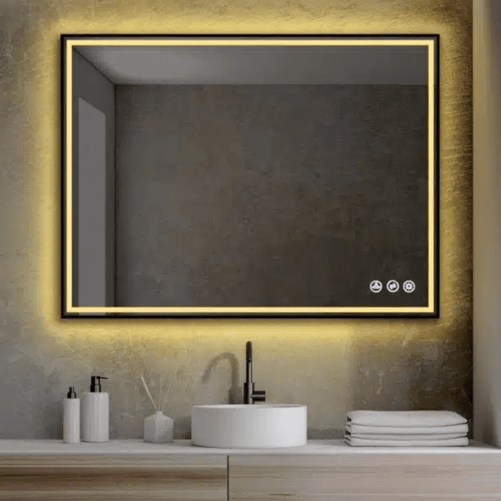LED Rectangular Mirror – Modern Backlit Mirror with Touch Control and Adjustable Lighting 1