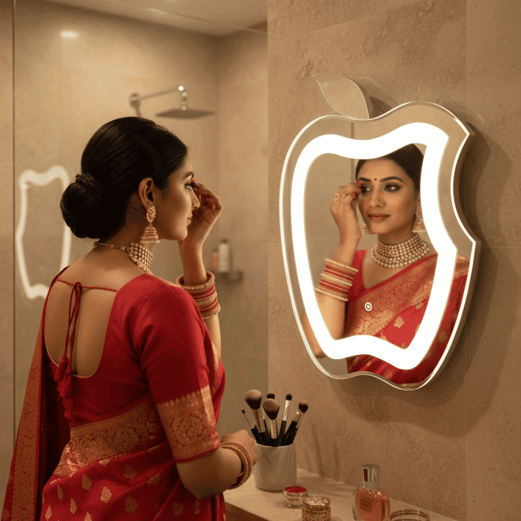 Apple Shape LED Bathroom Mirror