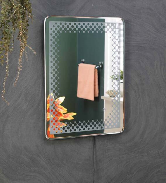 led rectangle wall mirror in blue colour led rectangle wall mirror in blue colour 50tngt
