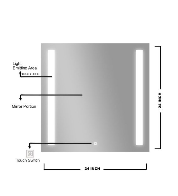 led rectangle wall mirror in silver colour led rectangle wall mirror in silver colour plfwaw
