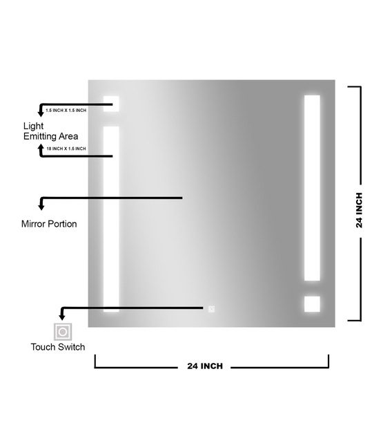 led rectangle wall mirror in silver colour led rectangle wall mirror in silver colour ejh2ap