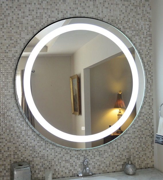 led round wall mirror in silver colour led round wall mirror in silver colour hxwa63
