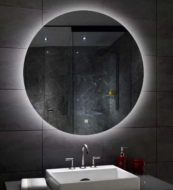 led round wall mirror in silver colour led round wall mirror in silver colour nyer7m