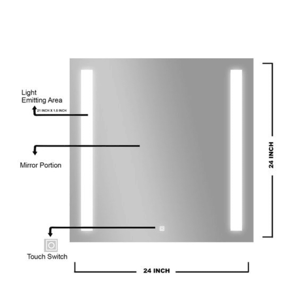 Minimalist Wall Mirror for Modern Indian Bathrooms 1