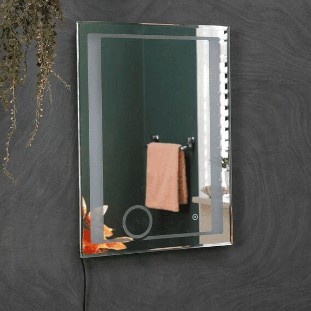 Golden Frame Vanity Mirror with 5X Zoom Ring & Touch Sensor