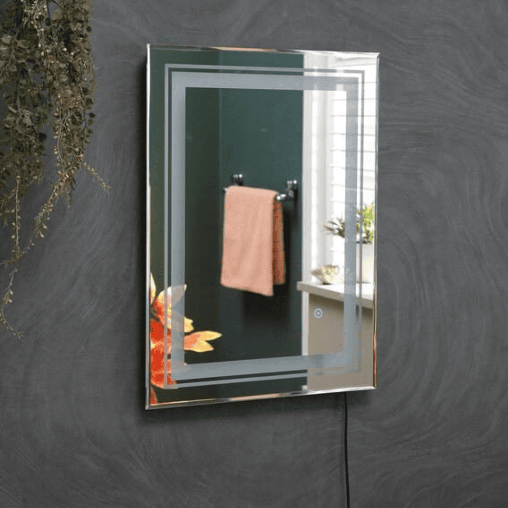 LumaGold™ Golden Glow LED Mirror India – Dual Frame Vanity Mirror with Touch and Anti-Fog 1