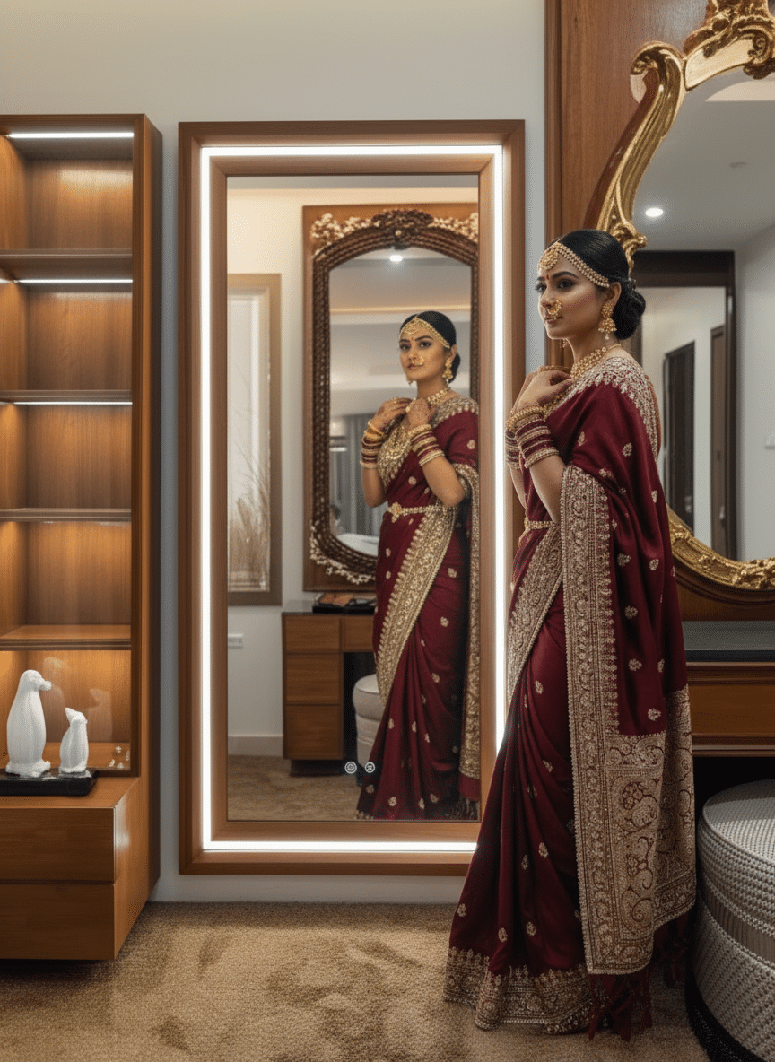 Full-Length LED Mirror with Backlit Frame for Modern Bedrooms 2