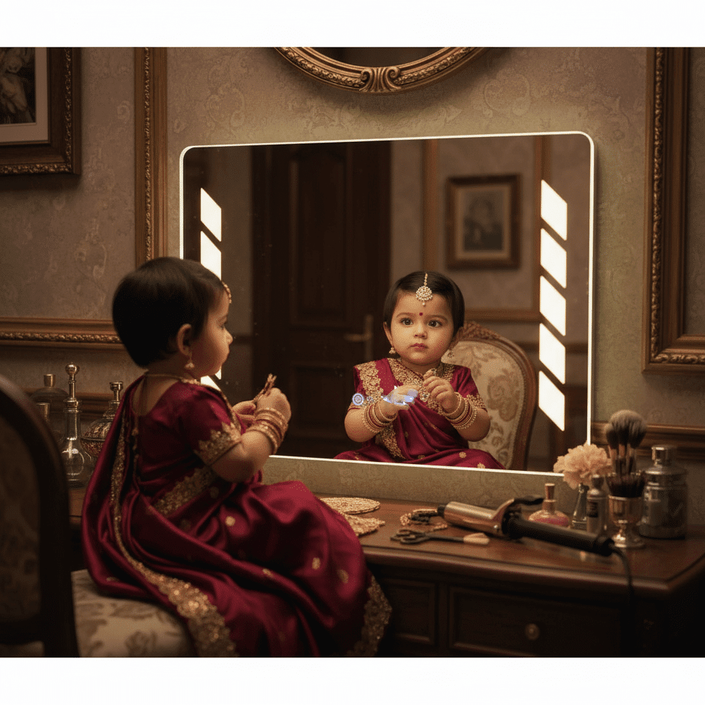 Chevron Strip Touch Sensor LED Bathroom Mirror 3