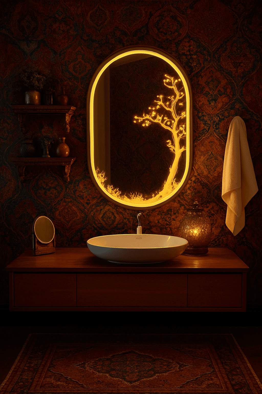 Modern Rectangular LED Mirror with Edge Lighting 3