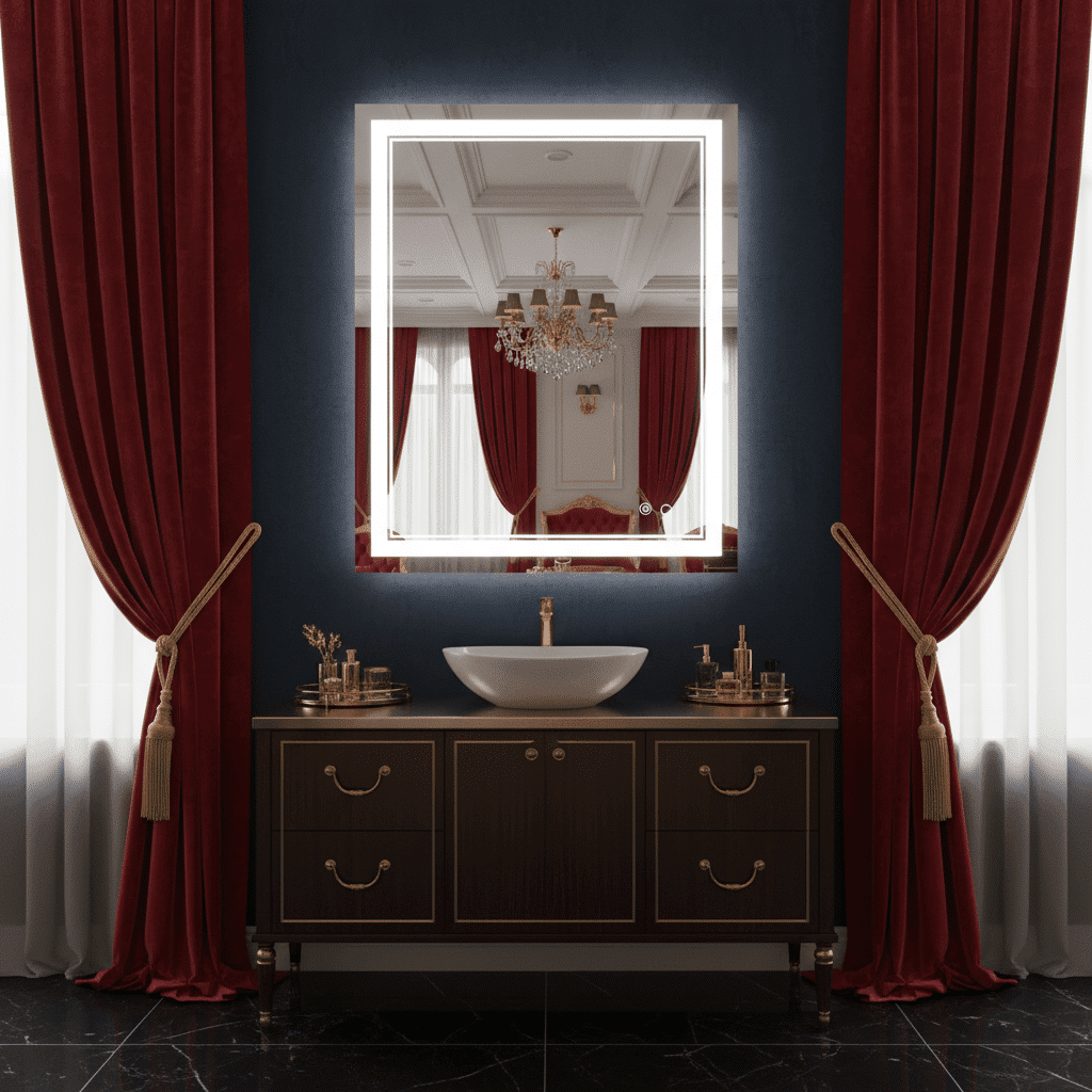 Plain Washbasin LED Mirror with Sensor 1