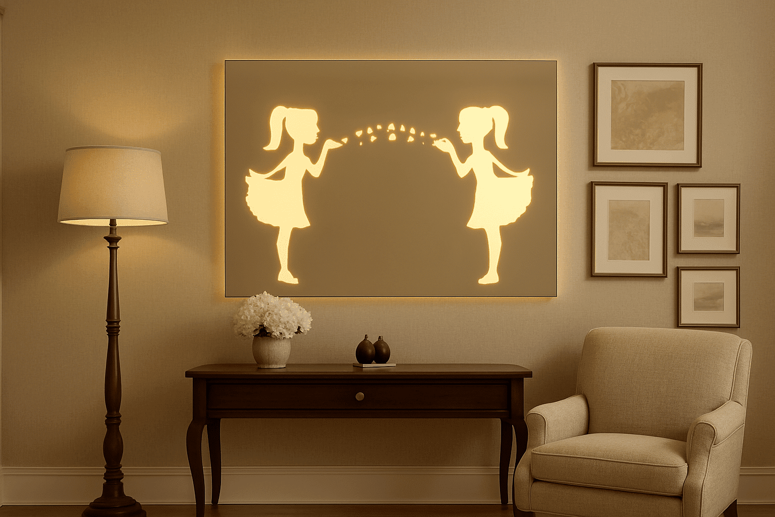 Blow-a-Kiss 2 Designer LED Mirror