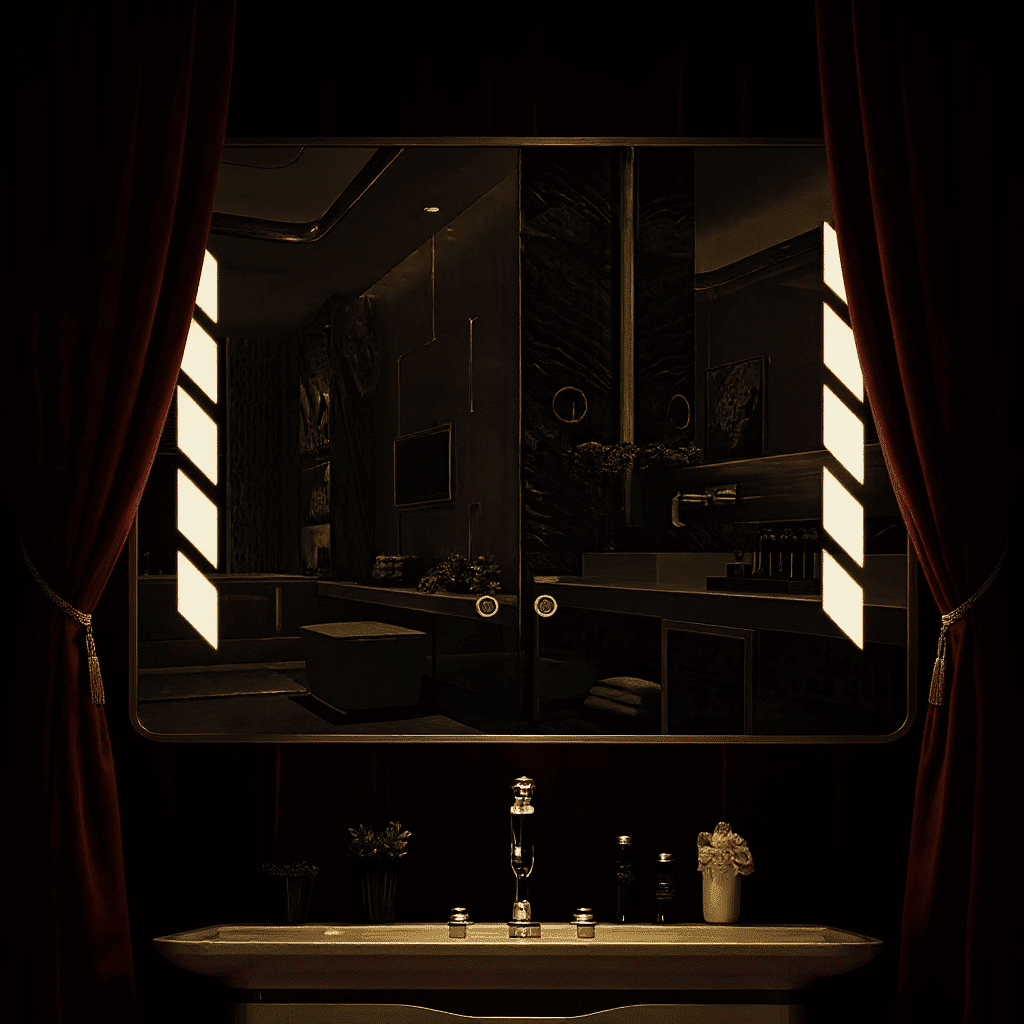 Chevron Strip Touch Sensor LED Bathroom Mirror