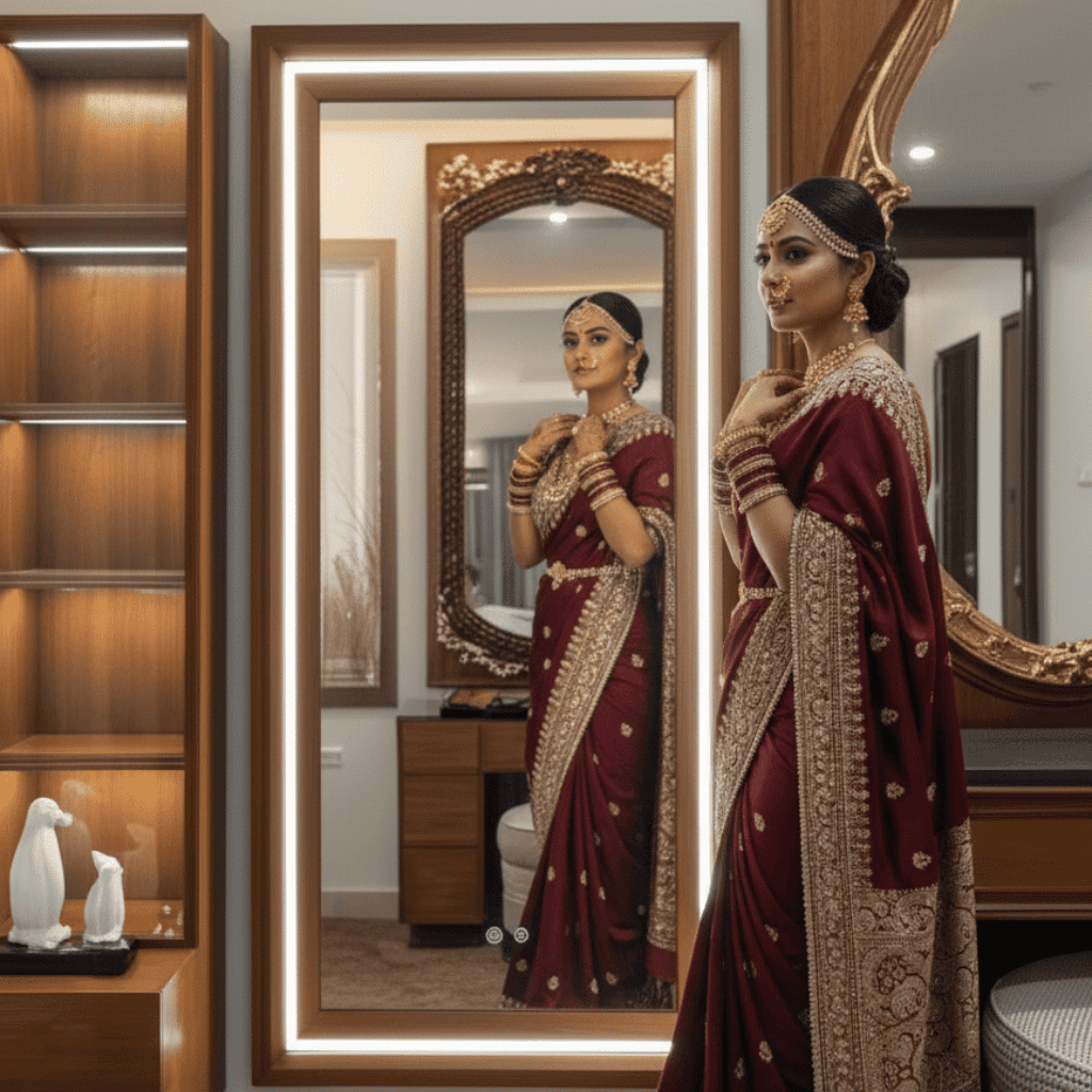 Length LED Mirror with Backlit Frame for Modern Bedrooms 1