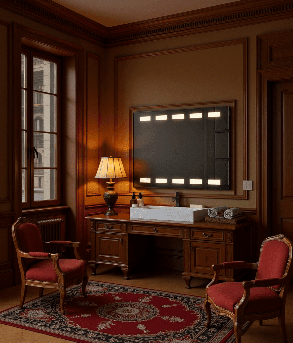 Cube Wide Light Mirror – LED Backlit Mirror with Geometric Glow 4