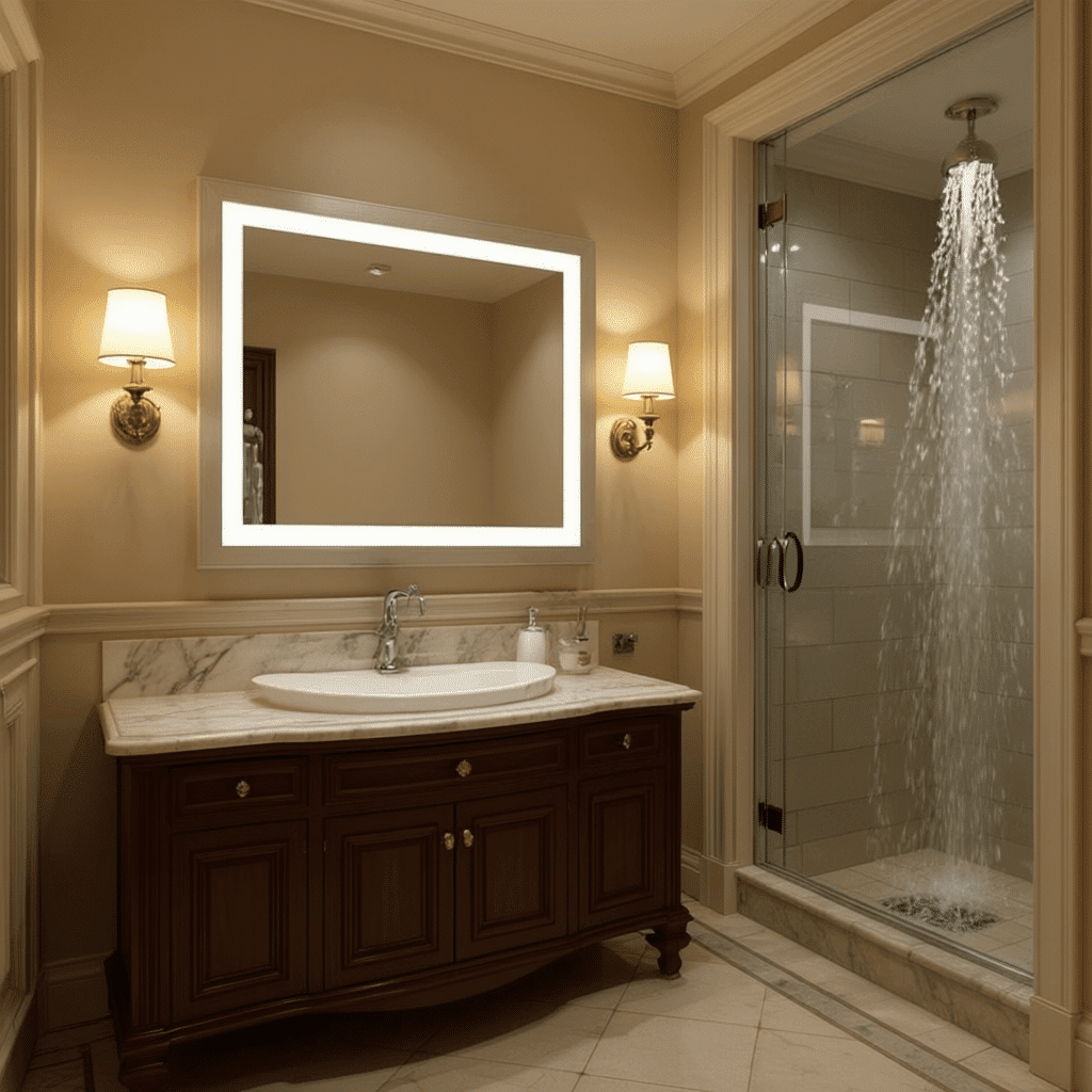 Luxury Suite LED Mirror with Anti-Fog & Backlight 4