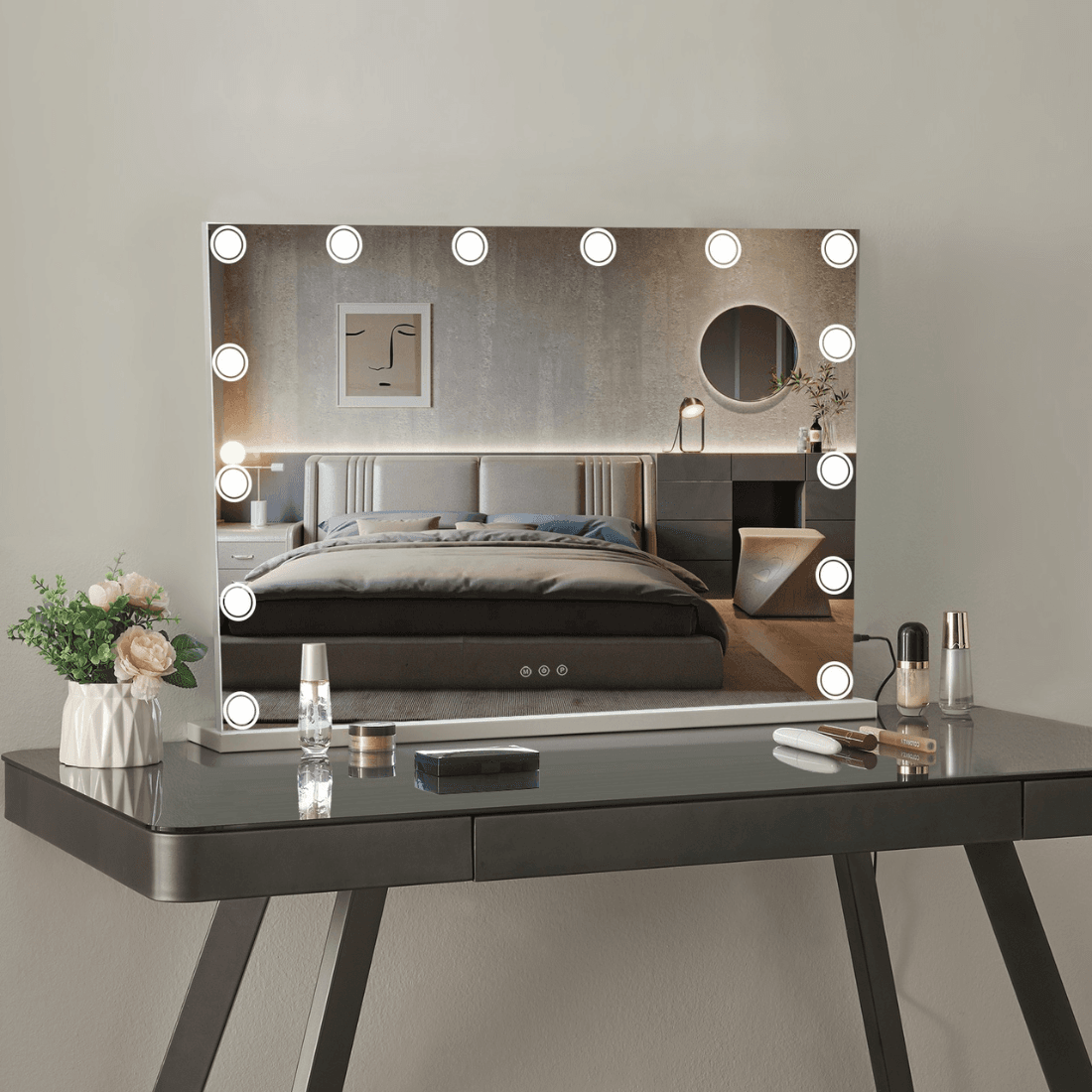 Premium LED Light Mirror - Modern Bathroom Mirror with Touch Control & Anti-Fog