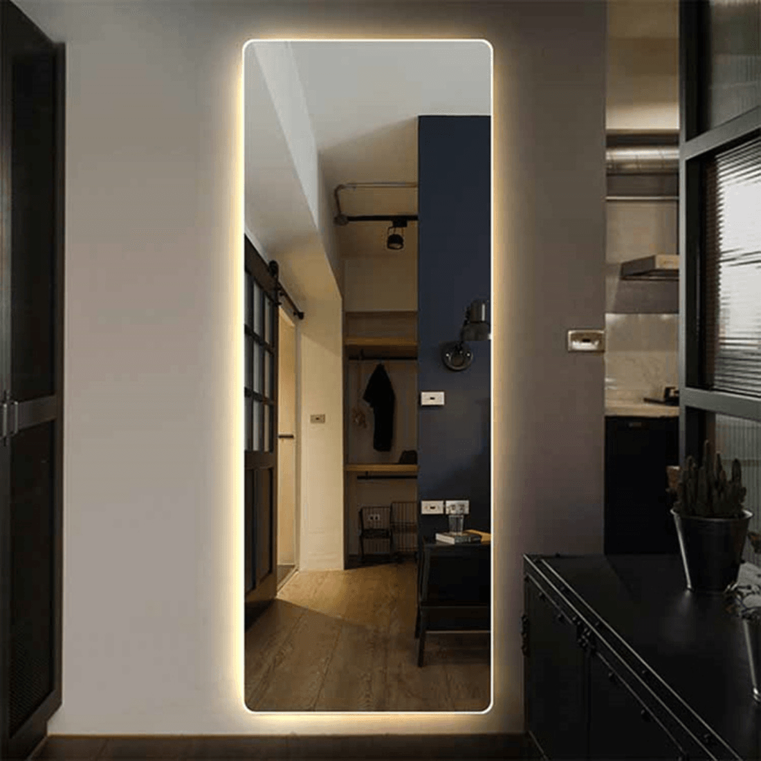 Office Lighted LED Mirror – Modern Illuminated Mirror for Workspaces (Multiple Sizes)