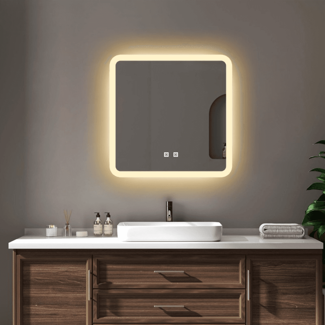 Professional Makeup Light Mirror with LED Lights - Adjustable Brightness & Magnification