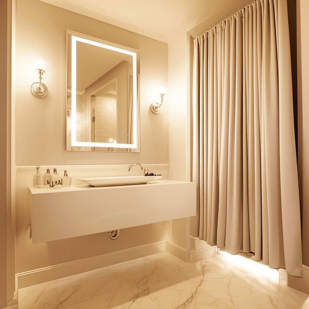 Premium Minimal LED Mirror with Soft White Lighting
