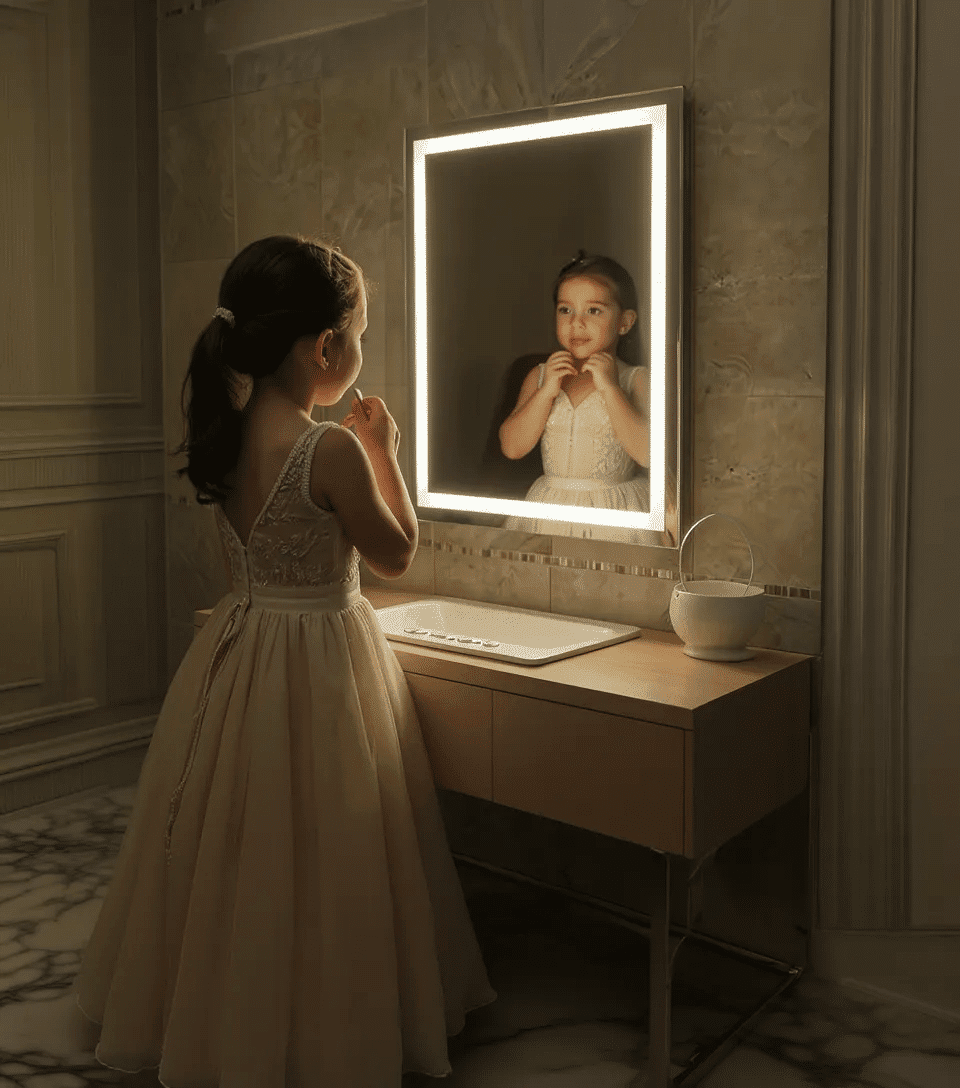 Premium Minimal LED Mirror with Soft White Lighting