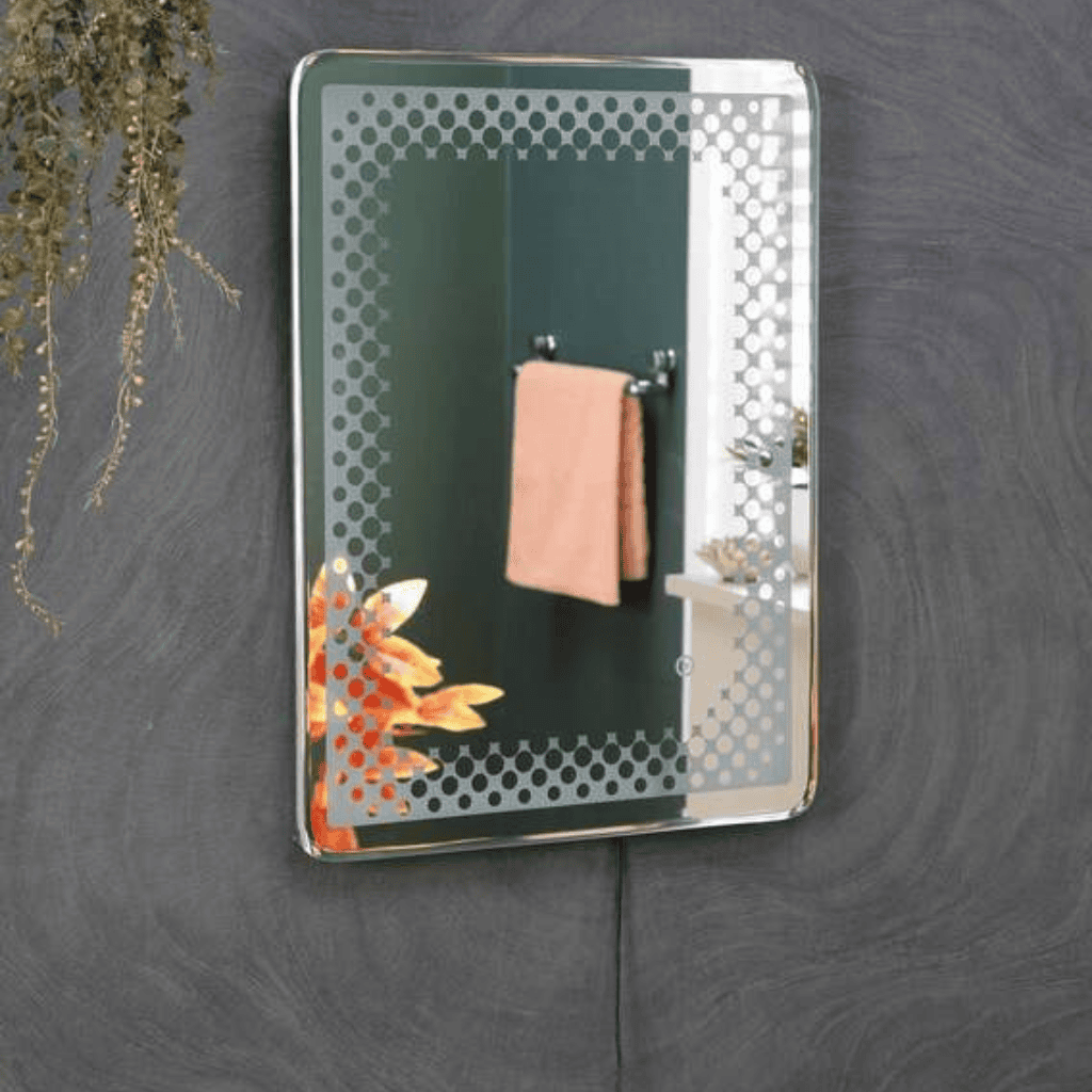fab LED Mirror Rectangle Wall Mirror In Blue Colour 1