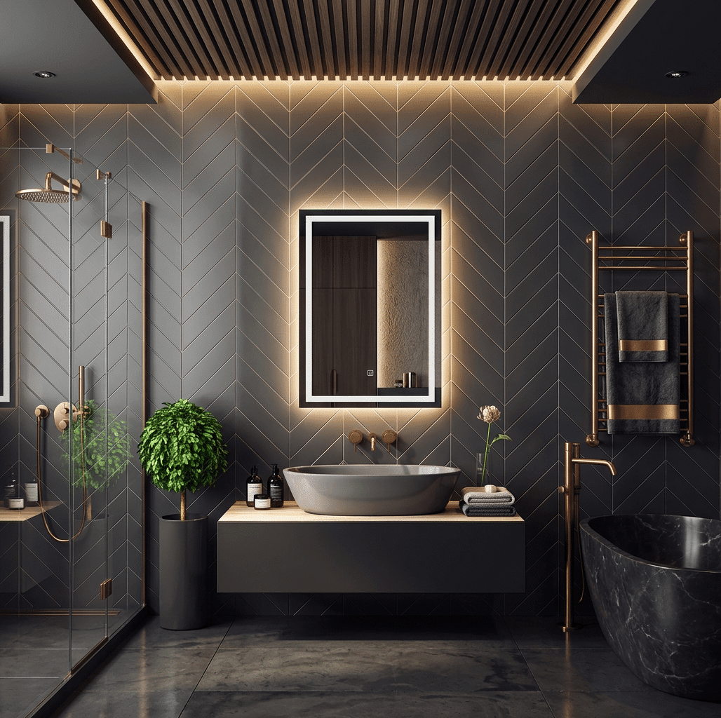 Luxury Wall-Mounted LED Mirror for Contemporary Bathroom Design