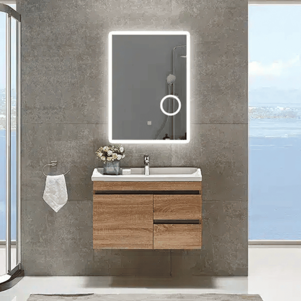 Elegant Rectangle LED Wall Mirror for Bathrooms