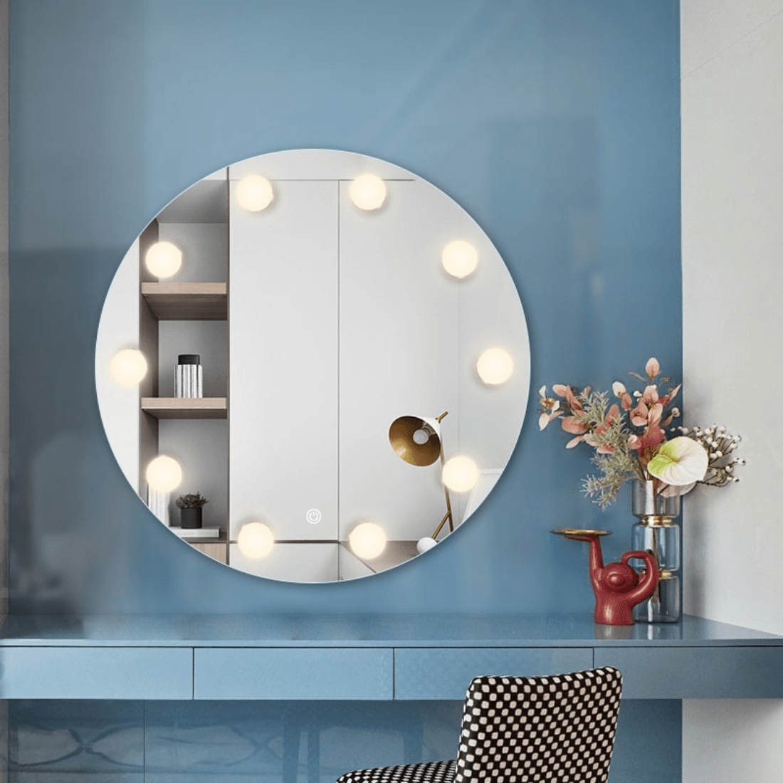 hollywood vanity mirror hub with led bulb ledmirror.in dp321J