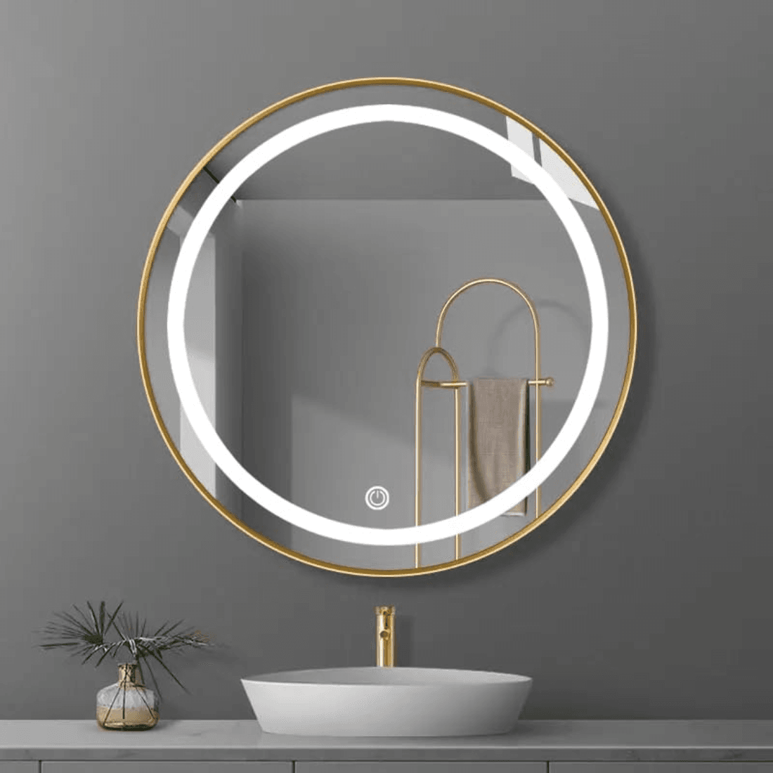 Luxury Round LED Bathroom Vanity Mirror
